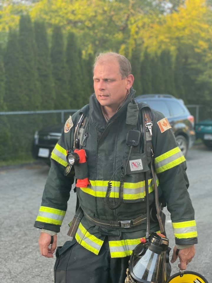 Steve Hunter in firefighting gear